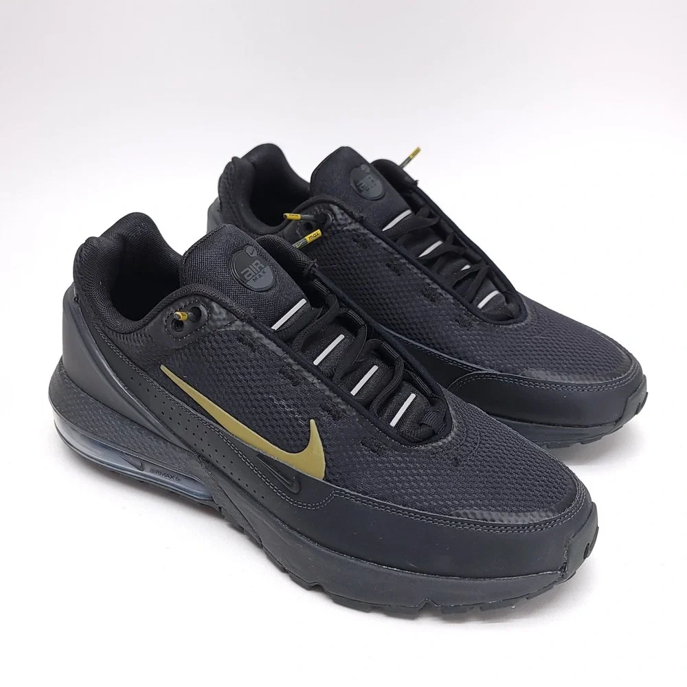 Nike Air Max Pulse‎ Mens Black Gold Low Top Running Shoes HQ2573-001 Size 9.5